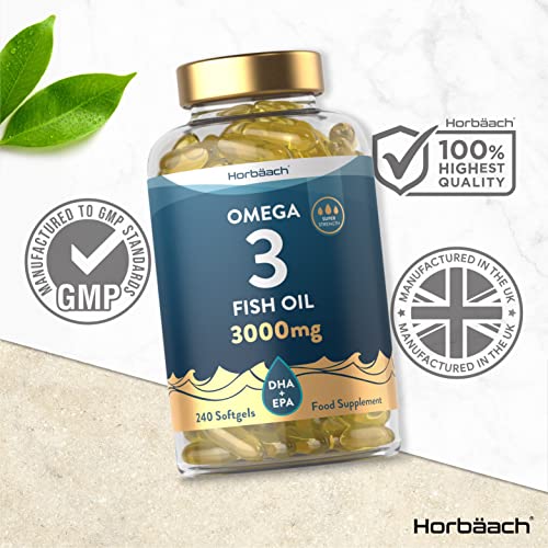 omega 3 fish oil 3000mg 240 capsules with epa amp dha fatty acids by 3