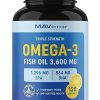 Omega-3 Fish Oil Supplement 3600 mg | EPA & DHA | Best Source of Omega 3 | Ultimate Brain, Heart, and Joint Support for Men & Women | Non GMO...
