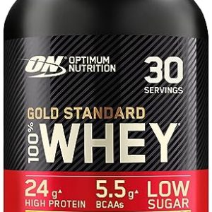 Optimum Nutrition Gold Standard 100% Whey Muscle Building and Recovery Protein Powder With Naturally Occurring Glutamine and BCAA Amino Acids,...