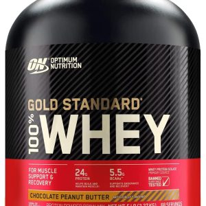 Optimum Nutrition Gold Standard Whey Protein, Muscle Building Powder With Naturally Occurring Glutamine and Amino Acids, Chocolate Peanut Butter,...