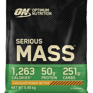 Optimum Nutrition Serious Mass Protein Powder High Calorie Weight Gainer with Vitamins, Minerals, Creatine and Glutamine, Chocolate Peanut Butter...