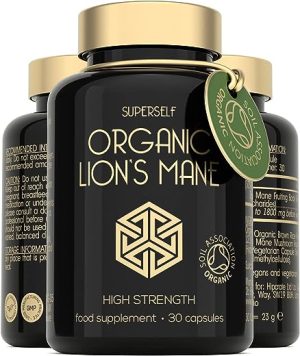 organic lions mane supplement 1800mg lions mane capsules high strength