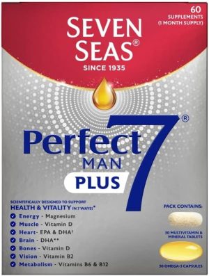 seven seas perfect7 man plus multivitamin with 1000 mg fish oil 60 high