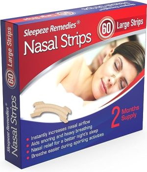 sleepeze remedies x60 nasal strips large nose strip to stop snoring and