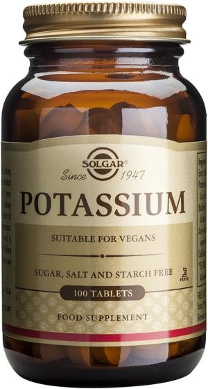 solgar potassium tablets essential electrolyte supports nerve and muscle