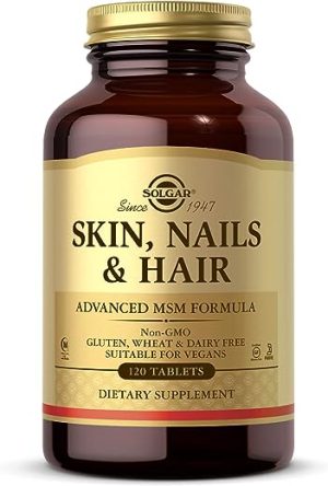 solgar skin nails and hair improved msm formula to help build collagen