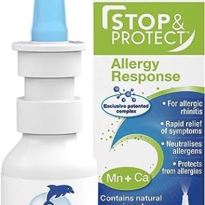 Sterimar Stop & Protect Allergy Response- 100% Natural Sea Water Based Nasal Spray with Added Manganese and Calcium- 20 ml Can