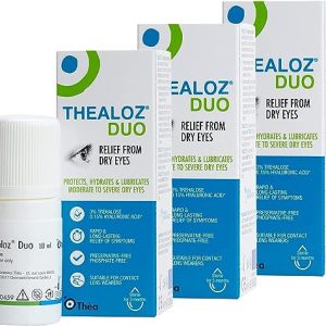 Thealoz Duo Eye Drops - Rapid & Long-Lasting Relief for Dry, Tired & Sore Eyes | Gentle, Preservative-Free Formula | Suitable for Contact Lens...