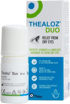 thealoz duo eye drops rapid long lasting relief for dry tired sore