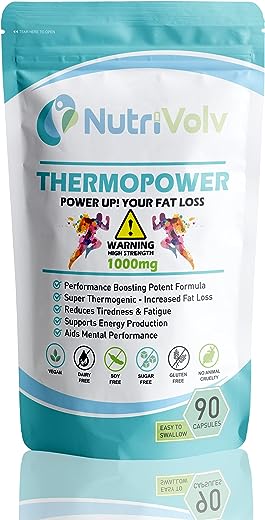 ThermoPower 1000mg | Thermogenic Fat Burner Increased Energy & Boost Performance | 90 Capsules