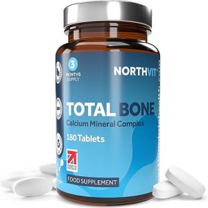 Total Bone® Calcium Mineral Complex, 180 Vegetarian Tablets (3 Month Supply), High Strength Osteo Tablets for Strong Bones & Teeth, Provides 100%...