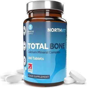 Total Bone® Calcium Mineral Complex, 180 Vegetarian Tablets (3 Month Supply), High Strength Osteo Tablets for Strong Bones & Teeth, Provides 100%...