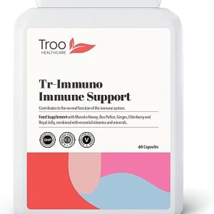 Tr-Immuno Immune Support Supplement - 60 Capsules Packed with Essential Vitamins Minerals & Botanicals - Vitamin C & D3 - Zinc - Manuka Honey - Bee...