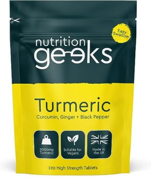 turmeric tablets 2000mg with black pepper ginger 120 high strength