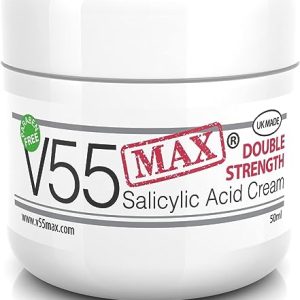 V55 MAX Double Strength Salicylic Acid Skin Cleansing Cream with Tea Tree Oil and Sulphur - Paraben and Cruelty Free - 50ML