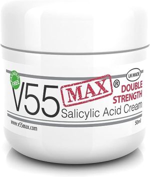 v55 max double strength salicylic acid skin cleansing cream with tea tree oil