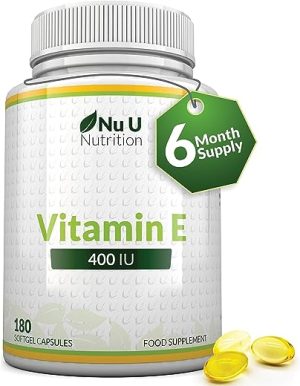 vitamin e capsules 400iu 180 high strength softgels 6 month supply