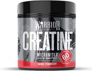 warrior creatine monohydrate powder 300g micronised for easy mixing