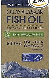 Wiley's Finest Easy Swallow Minis Fish Oil - 60 caps (Pack of 2)