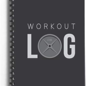 Workout Planner for Daily Fitness Tracking & Goals Setting (A5 Size, 6” x 8”, Charcoal Grey), Men & Women Home & Gym Training Diary by Workout Log Gym