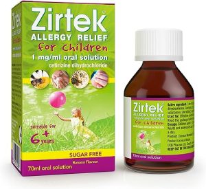 zirtek allergy relief for children 70ml syrup hayfever dust pets and