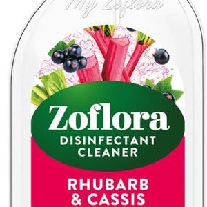Zoflora Rhubarb & Cassis 800ml Multipurpose Disinfectant Cleaner, Antibacterial Surface Cleaner, Kitchen Clean Spray Cuts Through Grease & Grime