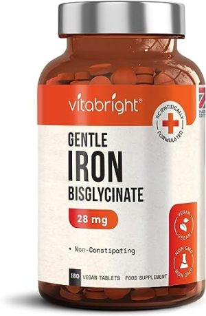 gentle iron tablets 28mg 180 vegan tablets 3 month supply of iron