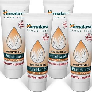 Himalaya Pure Hands Sanitizer, Antibacterial Soothing Gel with Alcohol and Glycerine for Dry Handwash, 100 ml (4 PACK)