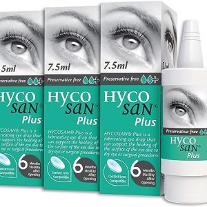 Hycosan Plus - Triple Pack - Preservative Free Eyedrops - Contains 0.1% Sodium Hyaluronate and 2% Dexpanthenol to Aid in the Natural Healing of a...