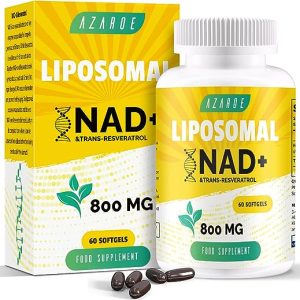 Liposomal NAD+ & Trans-Resveratrol 800mg Softgels, NMN Alternative More Efficient Than NMN, High Absorption, Actual NAD+ Supplement for Cellular...