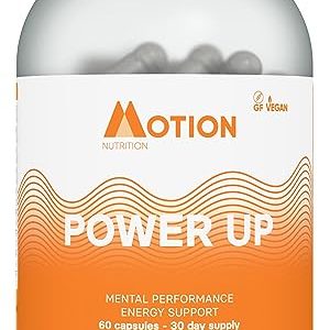 Motion Nutrition Power Up Daytime Nootropic (60 Capsules) | Award Winning Nootropic for Jitter-Free Energy | Monk-Like Focus | Less Mid-Day Fatigue...