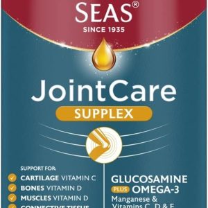 Seven Seas JointCare Supplements, Supplex, 90 High Strength Capsules With Glucosamine & Omega-3, + EPA & DHA, Vitamin D & C, Manganese & Zinc