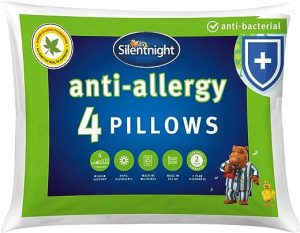 silentnight anti allergy pillows 4 pack soft medium support anti bacterial