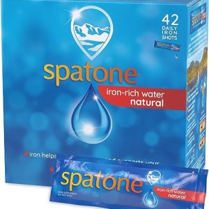 Spatone Natural Liquid Iron Supplement, Original Flavour (42 Sachets), High Absorption, Enhances Energy And Bolsters Immunity, Men Women Pregnancy,...