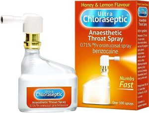 ultra chloraseptic anaesthetic throat spray 15 ml honey and lemon flavour