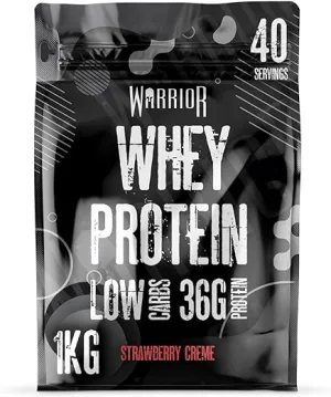 warrior whey protein powder up to 36g of protein per shake low sugar jpg