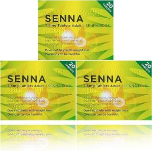 60x senna pod tablets herbal laxative constipation relief for adults over