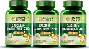 himalayan organics calcium magnesium zinc vitamin d3 b12 k 120 vegetarian