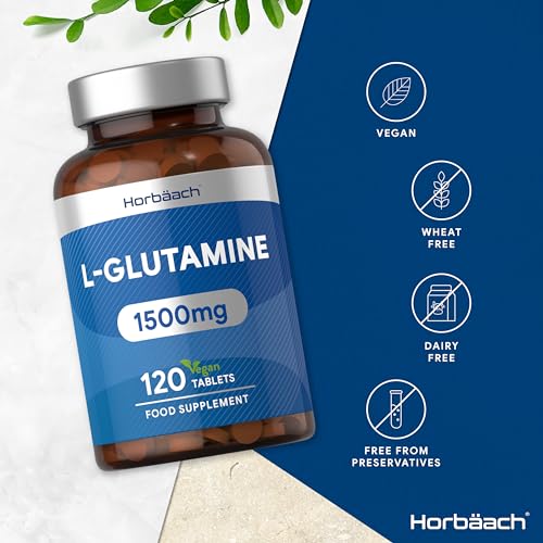 l glutamine tablets 1500mg 120 vegan tablets high strength pure amino 3