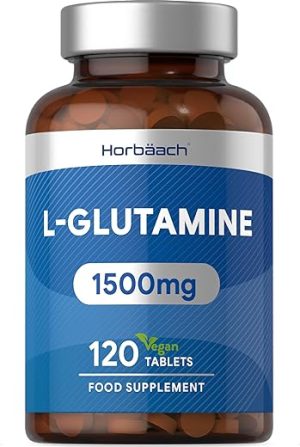 l glutamine tablets 1500mg 120 vegan tablets high strength pure amino