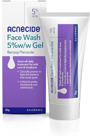 acnecide face wash 50g for acne treatment spot treatment with 5 benzoyl