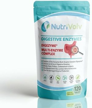 digestive enzymes 120 tablets digezyme 50mg digestion amino acid gut health