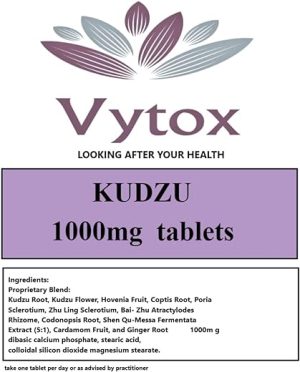 kudzu root 1000mg 120 tablets 4 months supply by vytox vegetarian