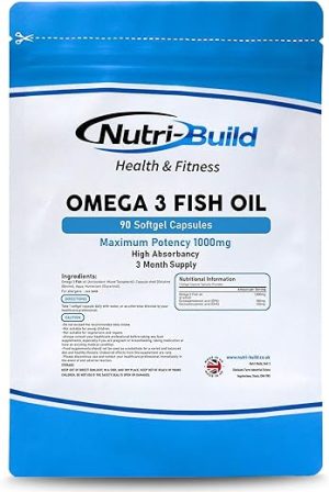 pure omega 3 fish oil capsules 1000mg 90 capsules fatty acids epa and