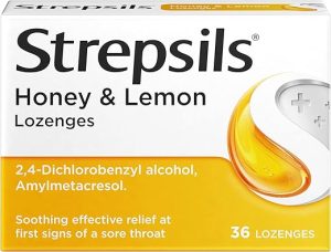 strepsils honey and lemon lozenges for sore throat and cough relief 36