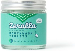 zerolla eco natural alkalising mouthwash 150 tablets double barreled mint