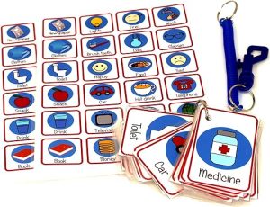 kids2learn picture word communication aid flash cards for adults dementia