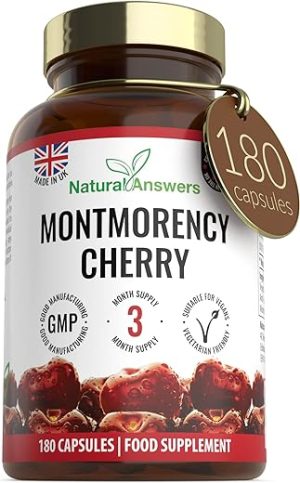 180 montmorency cherry vegan friendly capsules high strength 1100mg
