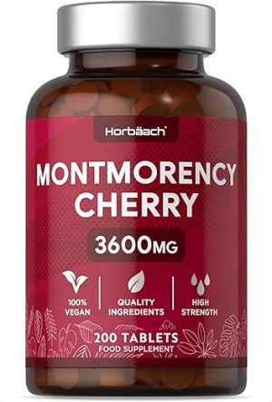 montmorency cherry tablets 3600mg 200 count tart cherry extract vegan